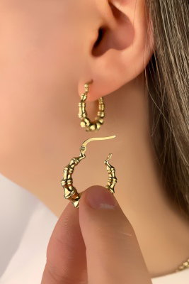 Denizatı Halka Altın Küpe 8KP2692 - 3