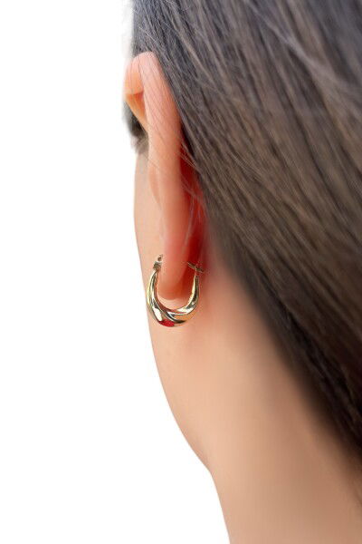 Desenli Damla Altın Küpe 8KP568 - Altınaşkı