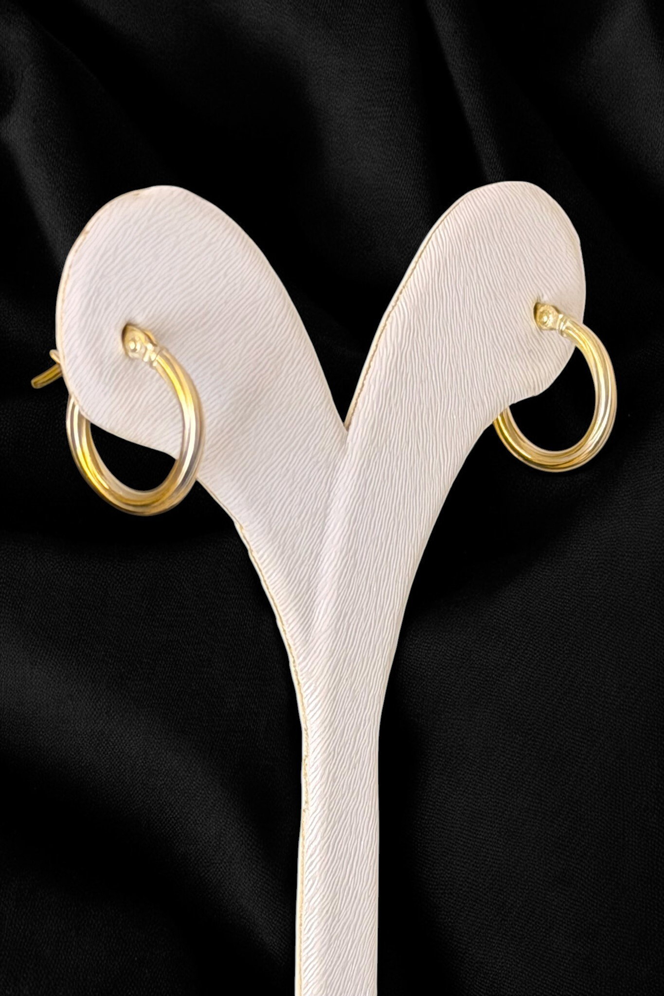 Desenli Halka Altın Küpe 8KP2993 - 1