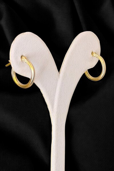 Desenli Halka Altın Küpe 8KP2993 - Altınaşkı