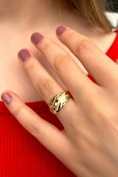 Desenli Taşsız Altın Yüzük 14YZ8155 - Altınaşkı