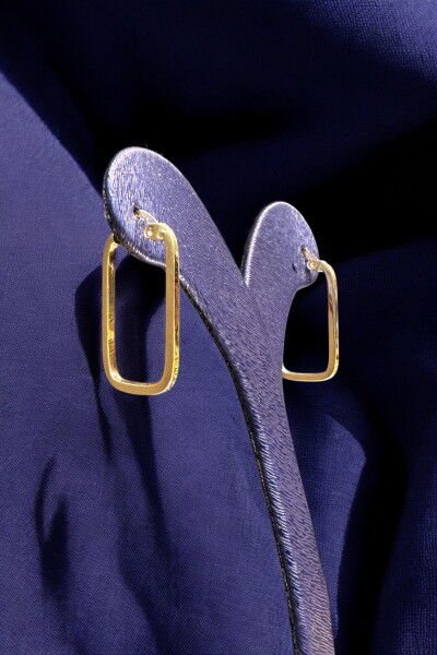 Dikdörtgen Altın Küpe 14KP4364 - Altınaşkı