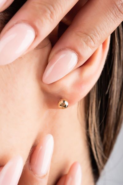 Disko Topu Altın Küpe 14KP833 - Altınaşkı