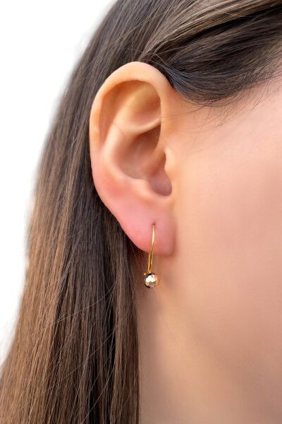 Disko Topu Kanca Altın Küpe 8KP311 - Altınaşkı