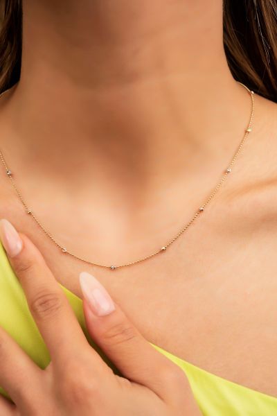 Dorika Toplu Altın Kolye 14KLY6380 - Altınaşkı