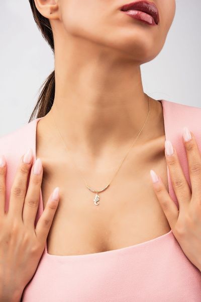 Dorika Toplu Denizatı Altın Kolye 14KLY1204 - Altınaşkı