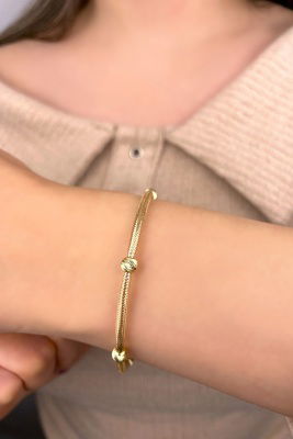 Dorika Toplu Esnek Altın Bileklik 14KNY1001 - 2