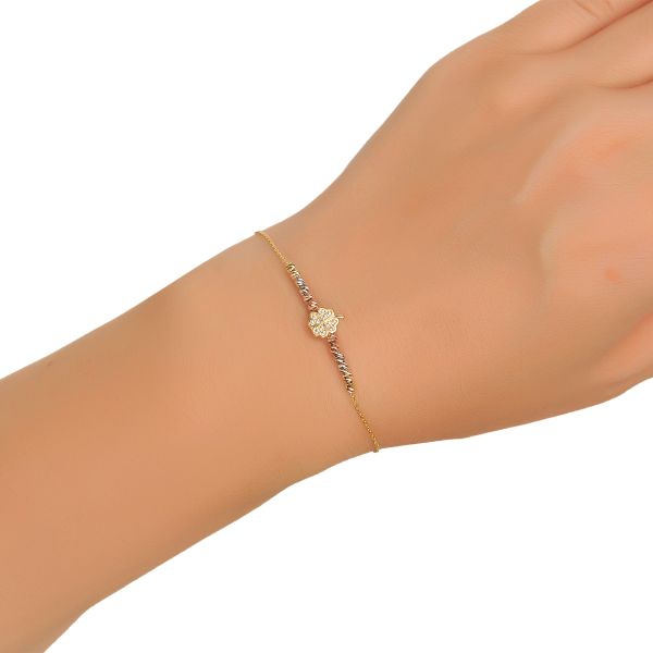 Dorika Toplu Yonca Altın Bileklik 8KNY934 - Altınaşkı