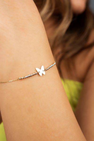Dorika Toplu Kelebek Altın Bileklık 14KNY1145 - Altınaşkı
