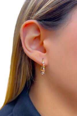 Dorika Toplu Küplü Halka Altın Küpe 14KP4831 - 2