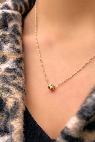 Dorika Toplu Singapur Altın Kolye 14KLY5478 - Altınaşkı