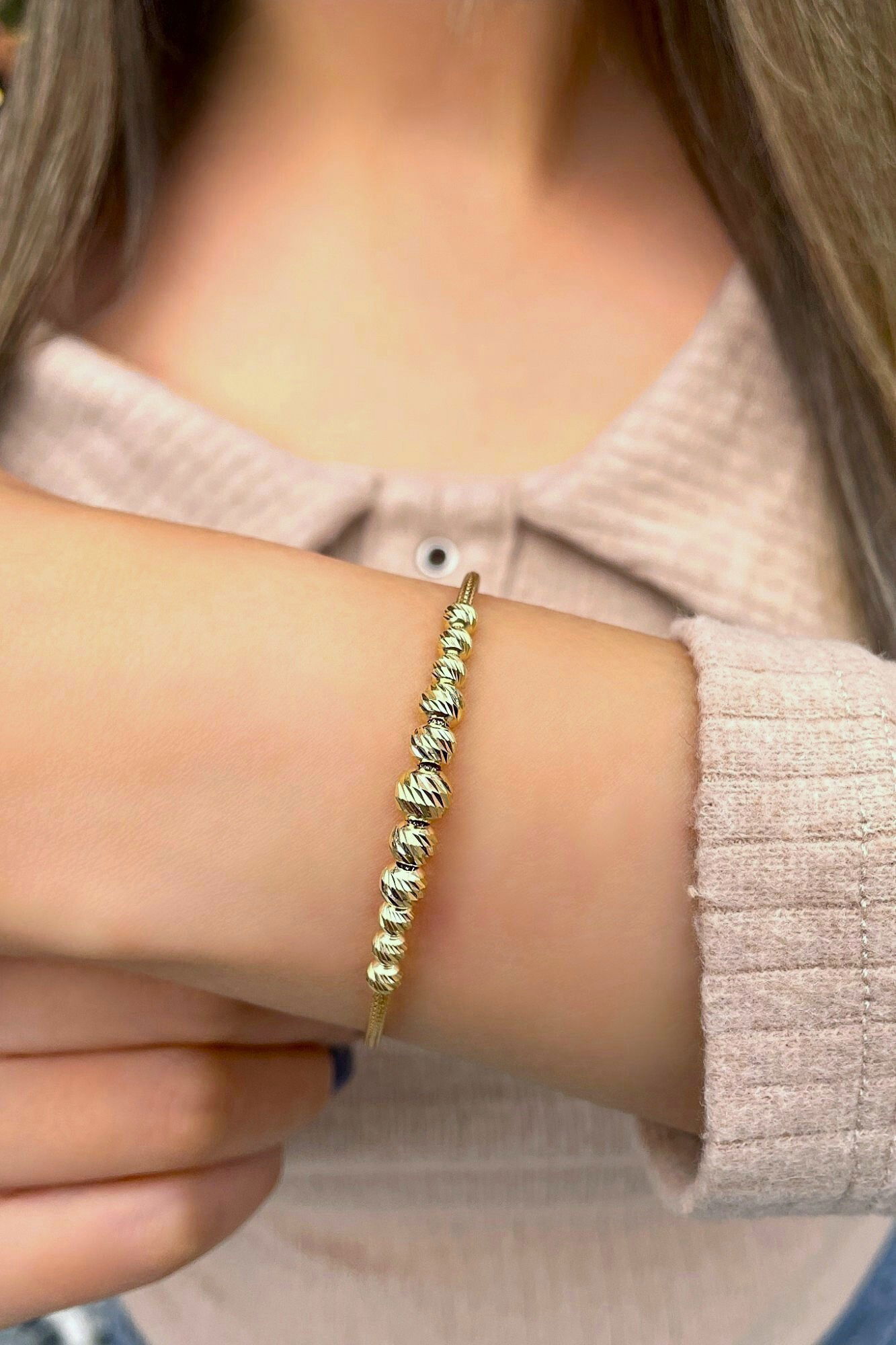 Dorikalı Altın Bileklik 14KNY9151 - 1