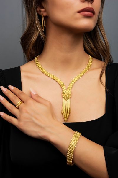 Dorikalı Halat Altın Set 14SET4970 - Altınaşkı