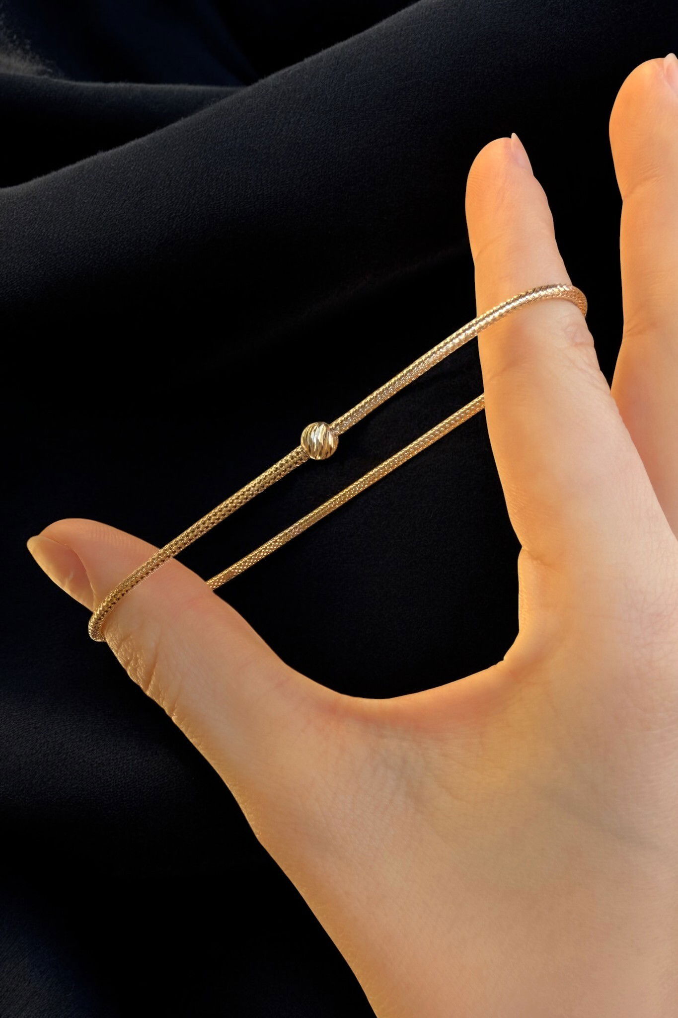 Dorikalı İtalyan Esnek Altın Bileklik 14KNY3434 - 2