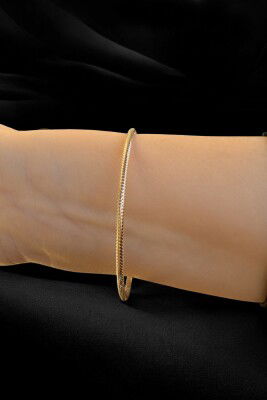 Dorikalı İtalyan Esnek Altın Bileklik 14KNY3434 - 3