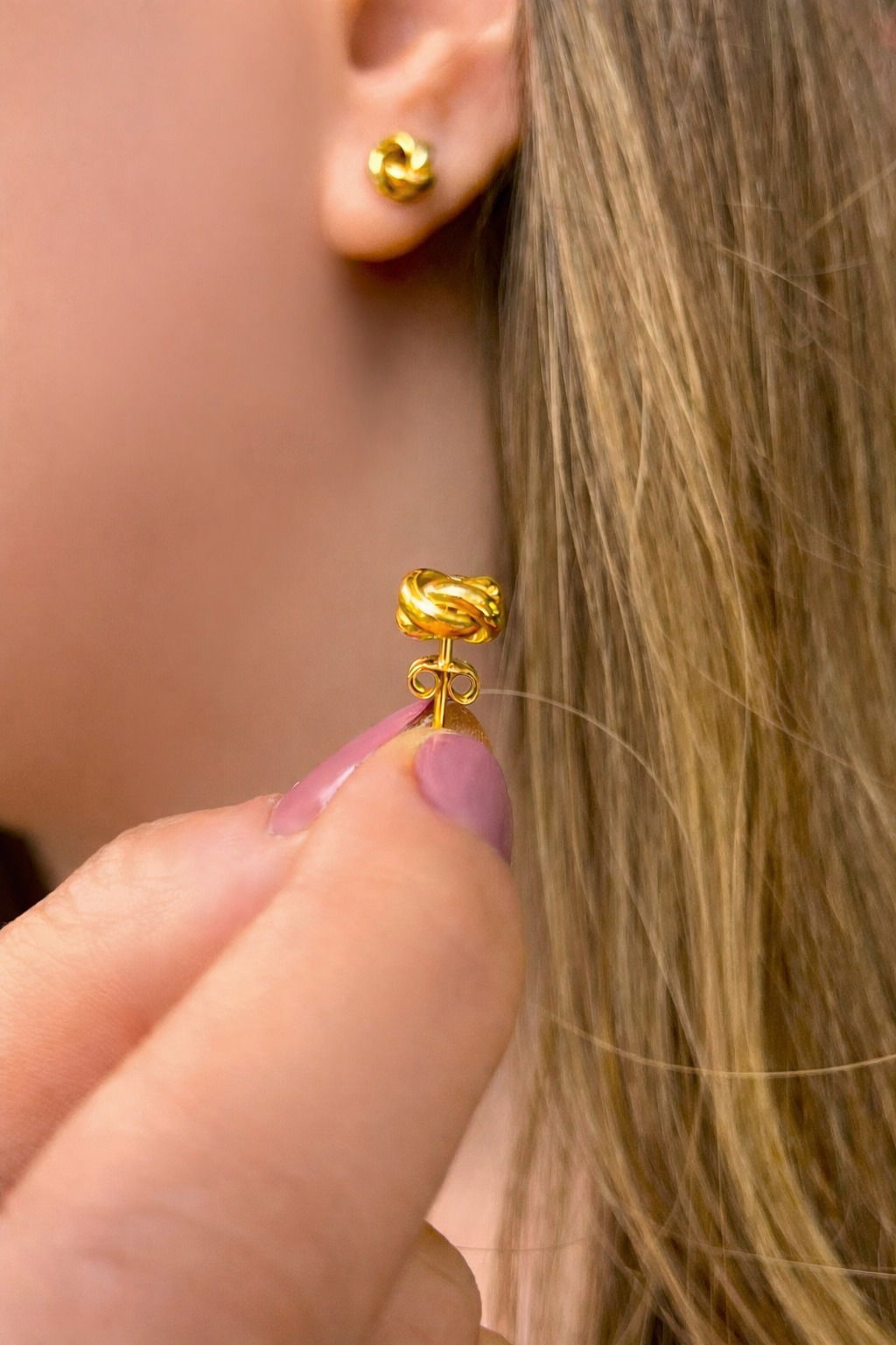 Düğüm Altın Küpe 8KP543 - 2