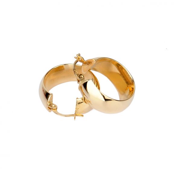 Düz Halka Altın Küpe 14KP1866 - Altınaşkı