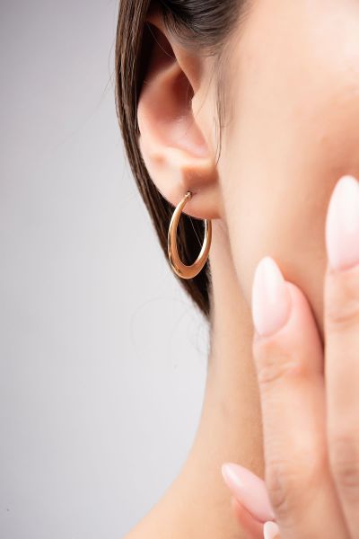 Elips Altın Küpe 14KP2538 - Altınaşkı