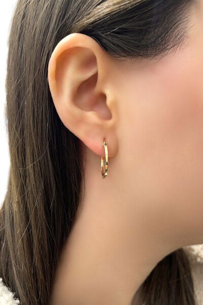 Elips Altın Küpe 14KP329 - Altınaşkı