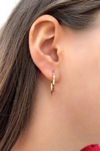 Elips Altın Küpe 14KP7420 - Altınaşkı