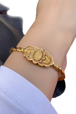 Erzurum Tokalı Burma Altın Bilezik 8KLPC148 - 1