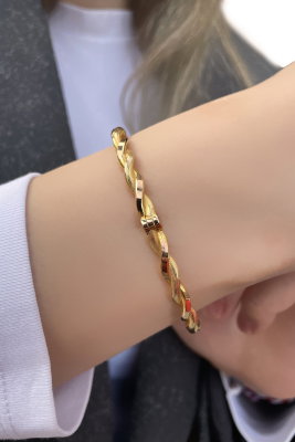 Erzurum Tokalı Burma Altın Bilezik 8KLPC148 - 3