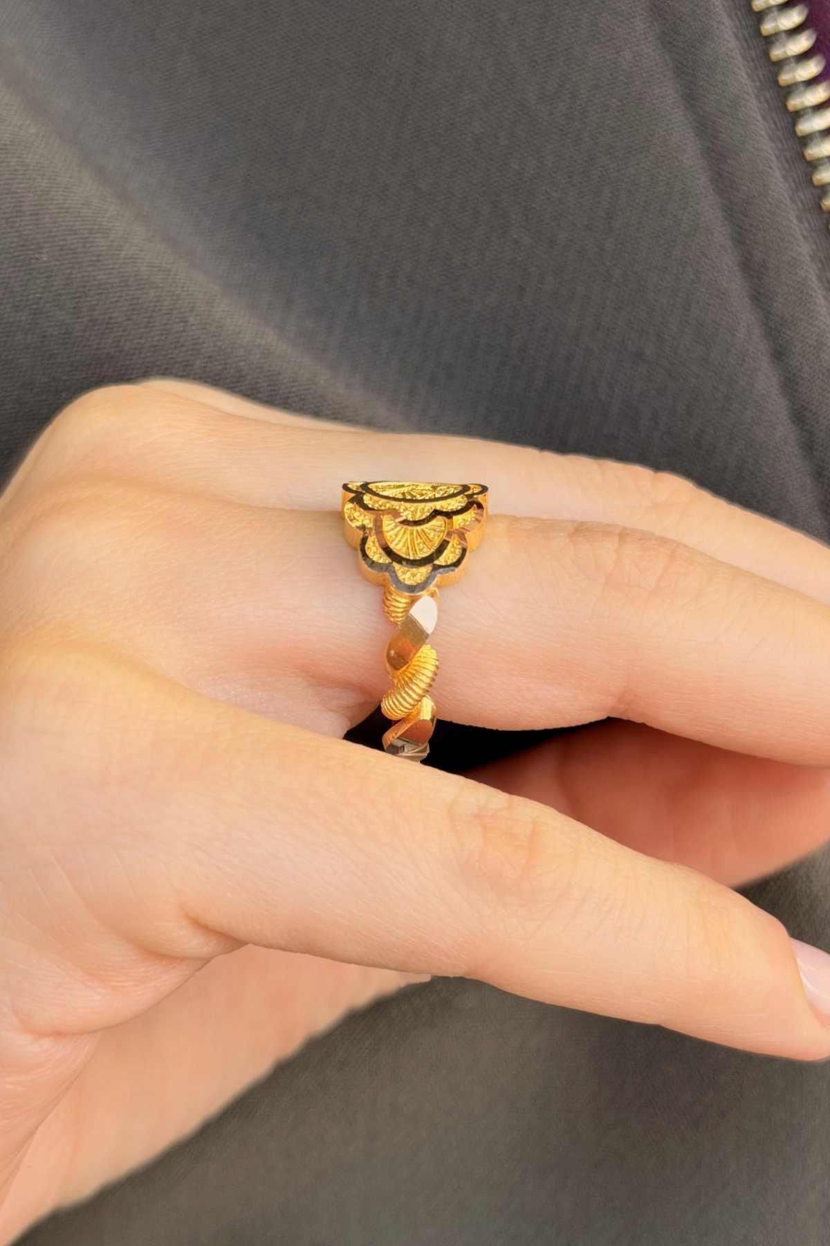 Erzurum Tokalı Burma Altın Yüzük 14YZ8976 - 2