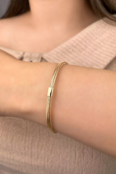 Esnek Taşsız Altın Bileklik 14KNY1033 - Altınaşkı