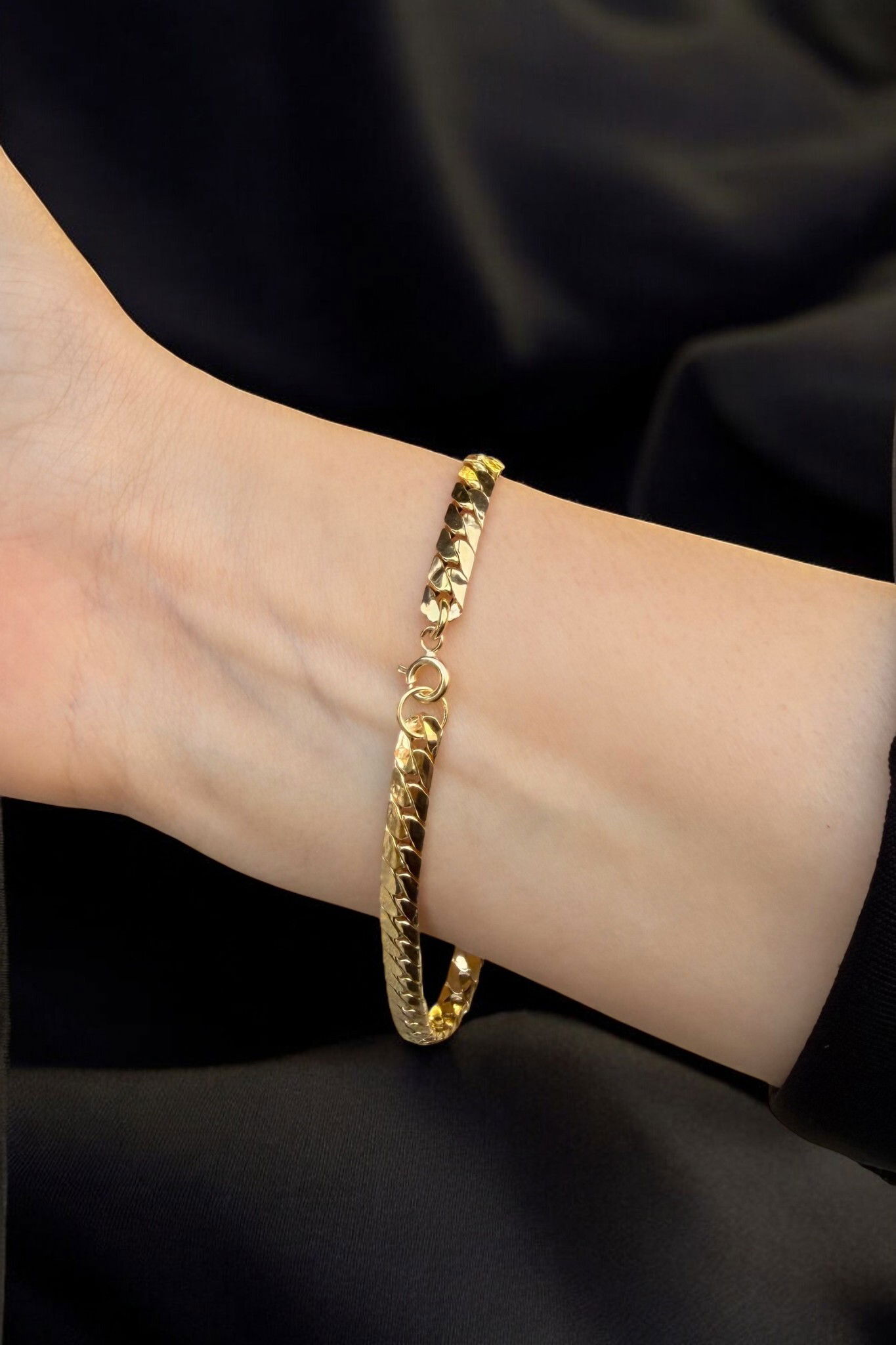 Ezme İtalyan Gurmet Altın Bileklik 14KNY3460 - 2