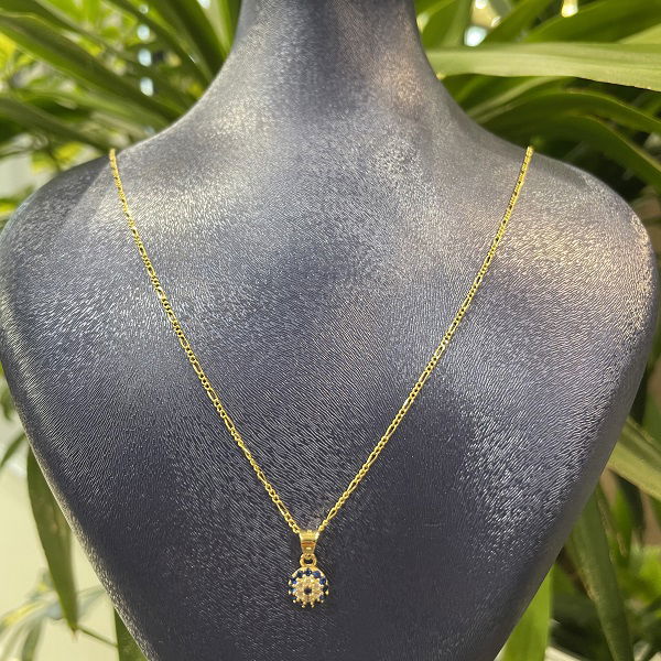 Figaro Zincirli Sosyete Gözü Altın Kolye 14KLY5575 - Altınaşkı