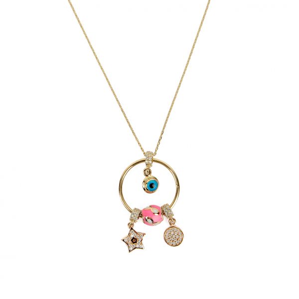 Figürlü Altın Kolye 14KLY1360 - Altınaşkı