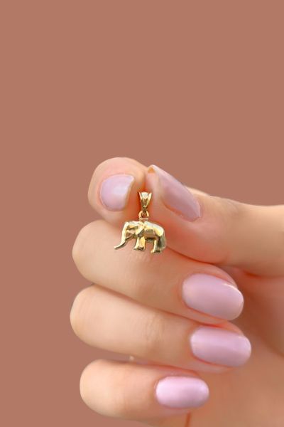 Fil Altın Kolye Ucu 14KLY1091 - Altınaşkı