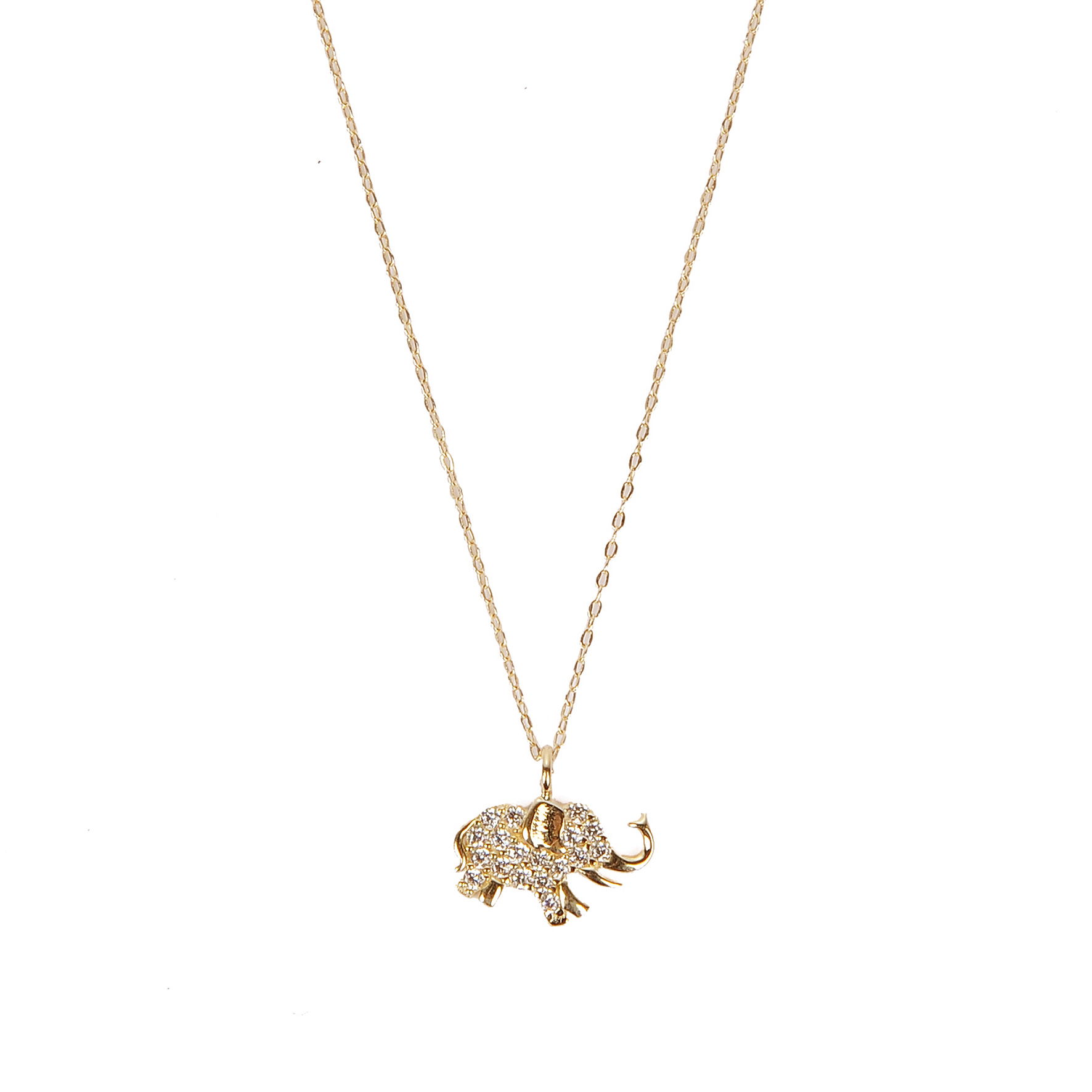 Fil Hayalet Altın Kolye 8KLY635 - 3