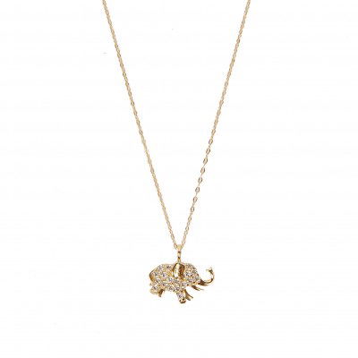 Fil Hayalet Altın Kolye 8KLY635 - 3