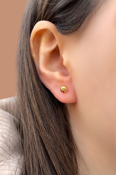 Fırfır Top Altın Küpe 8KP336 - Altınaşkı