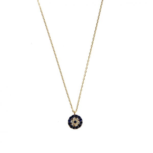 Nazar Boncuklu Altın Kolye 14KLY1273 - Altınaşkı