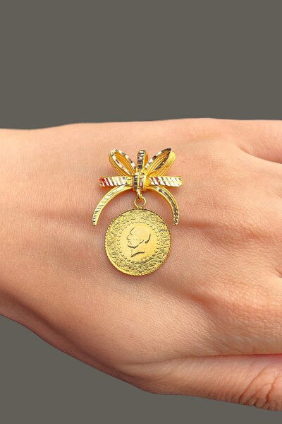 Fiyonklu Çeyrek Altın Kolye Ucu 14KLY7643 - Altınaşkı