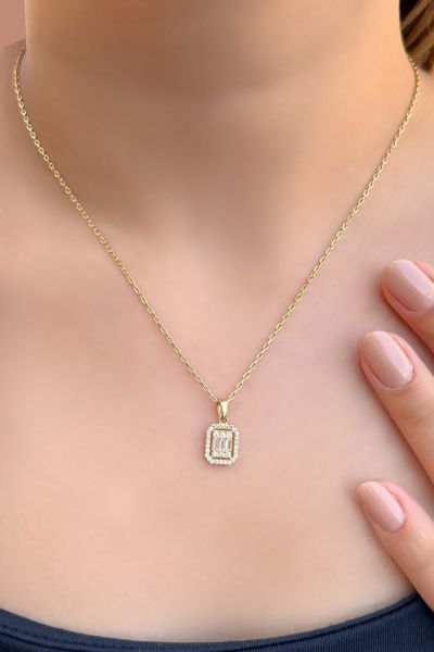 Force Zincirli Baget Altın Kolye 8KLY7760 - Altınaşkı