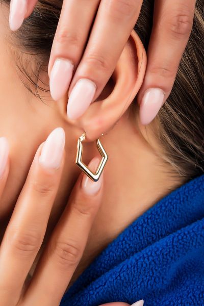 Geometrik Altın Küpe 14KP1698 - Altınaşkı