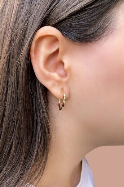 Geometrik Altın Küpe 14KP322 - Altınaşkı