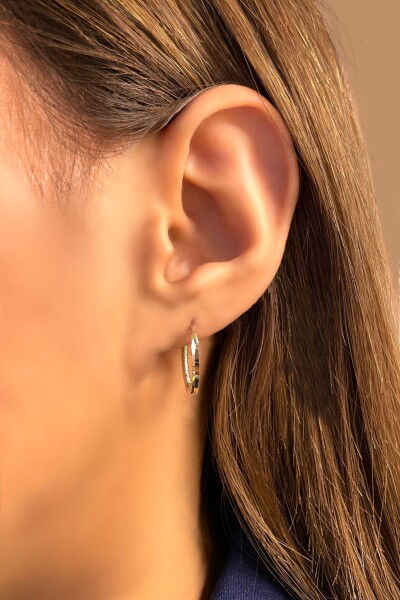 Gizli Kilit Ajda Altın Küpe 14KP1943 - Altınaşkı