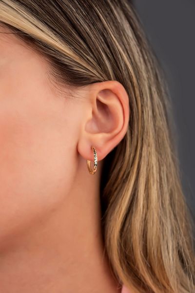 Gizli Kilit Kalemli Altın Küpe 14KP4179 - Altınaşkı