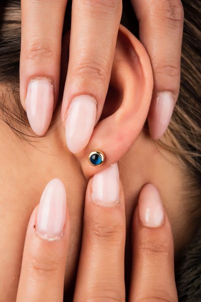 Göz Boncuklu Altın Küpe 14KP1781 - Altınaşkı