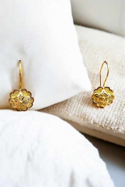 Gül Altın Küpe 8KP3457 - Altınaşkı