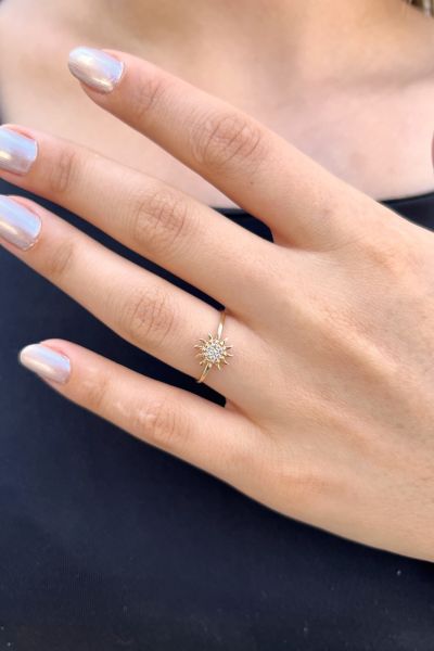 Güneş Altın Yüzük 14YZ111 - Altınaşkı