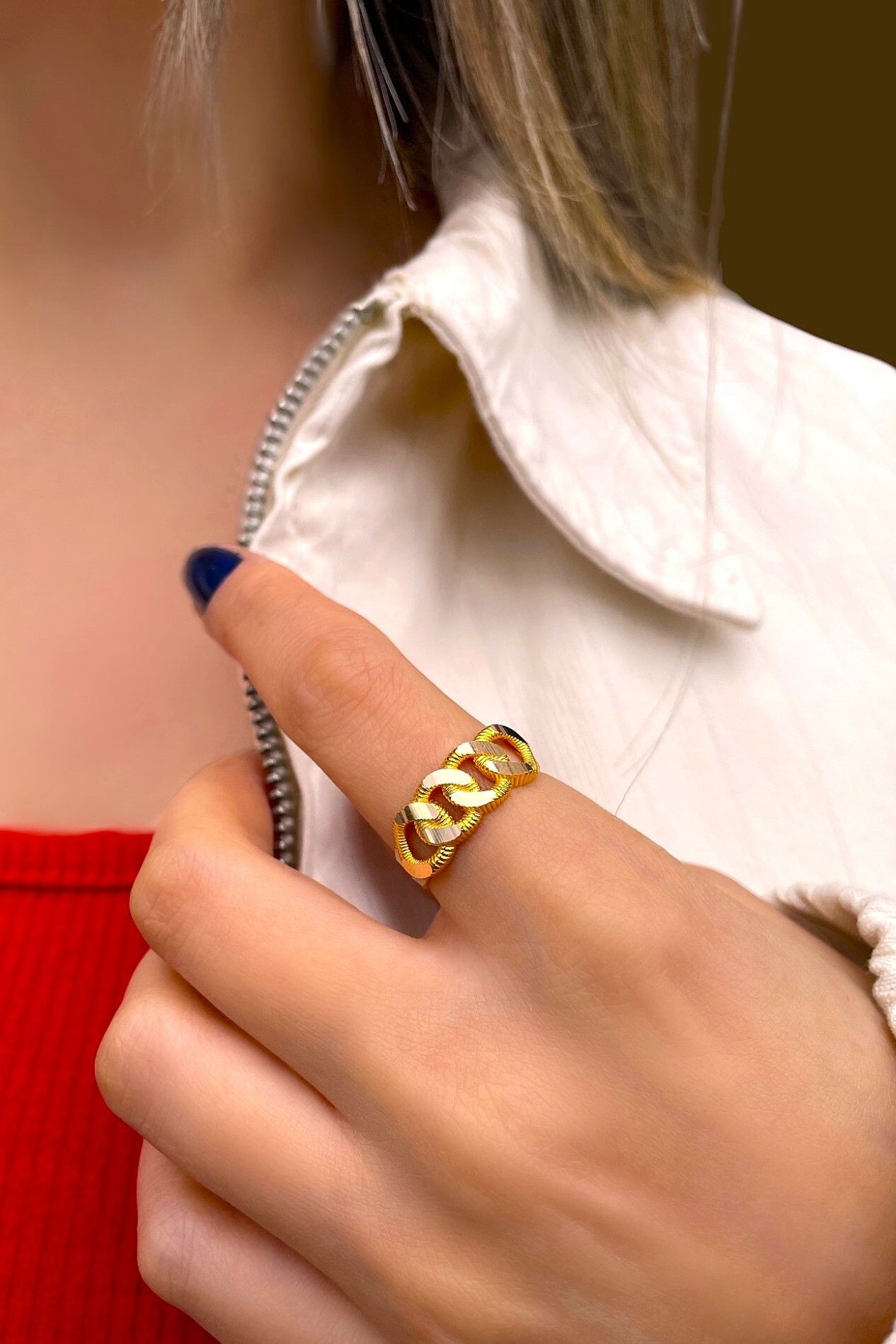 Gurmet Altın Yüzük 8YZK607 - 1