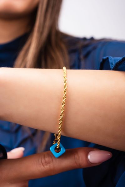 Halat Altın Bileklik 8KNY485 - Altınaşkı