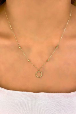 Halka Altın Kolye 14KLY916 - 2