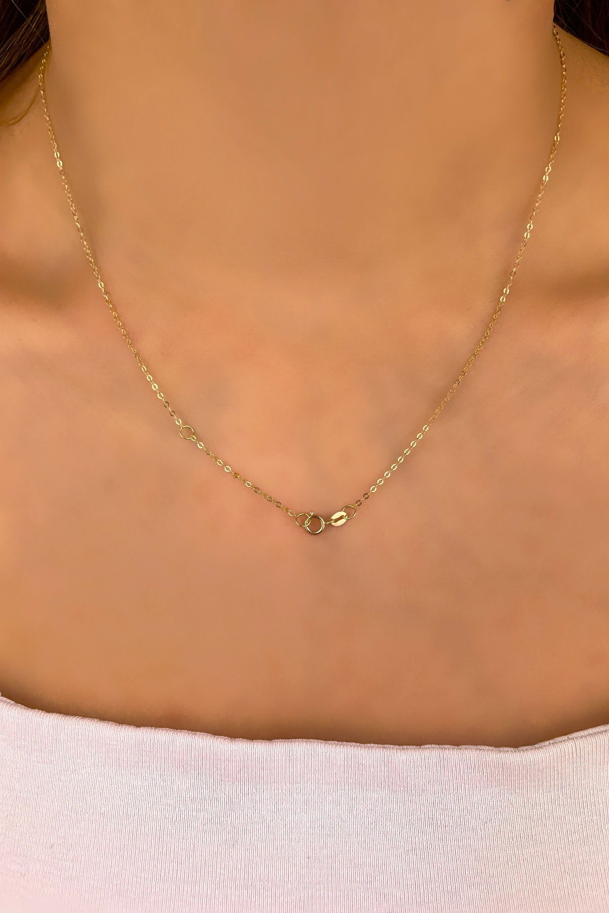 Halka Altın Kolye 14KLY916 - 3