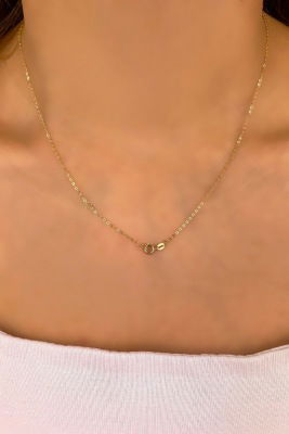 Halka Altın Kolye 14KLY916 - 3